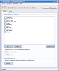 SiteMech Database Manager screenshot